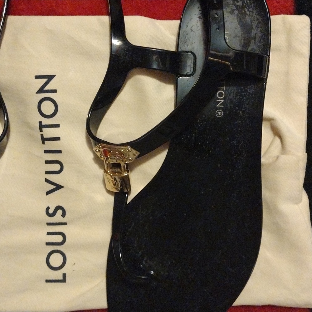 Louis Vuitton Black Sandals